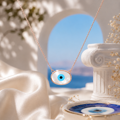 Evil Eye Neckpiece for Women (92.5 Sterling Silver)