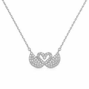 Swan Lake 925 Sterling Silver Pendant with Link Chain