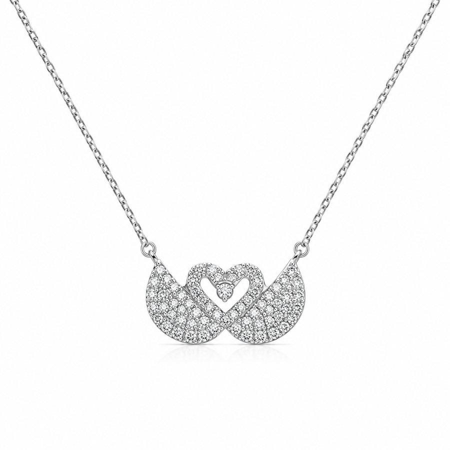 Swan Lake 925 Sterling Silver Pendant with Link Chain