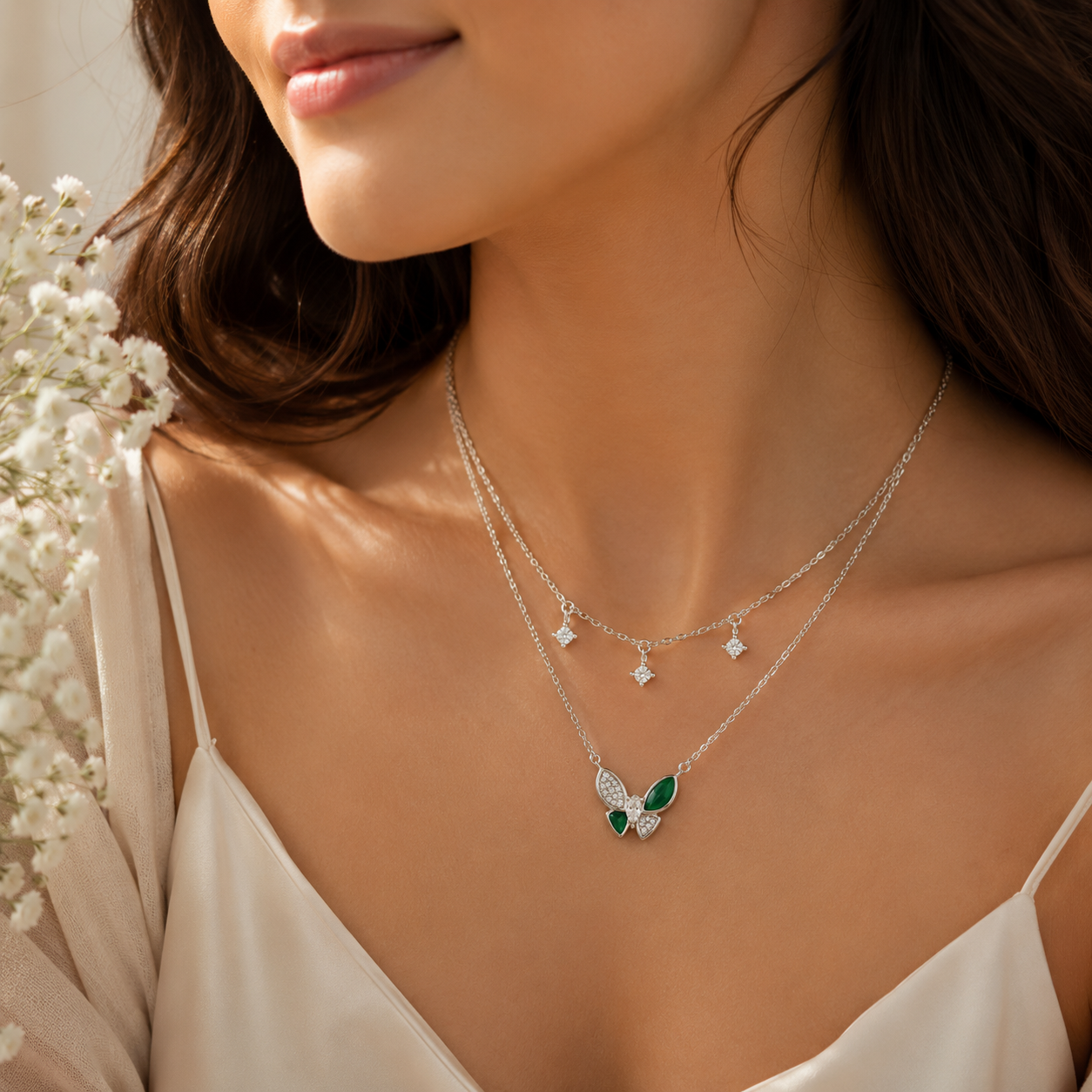 Butterfly Necklace for Women (92.5 Sterling Silver)