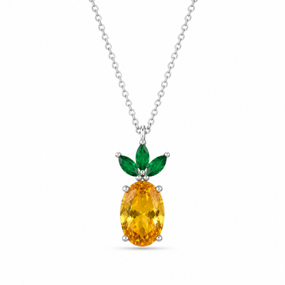 Pineapple Necklace for Women (92.5 Sterling Silver)