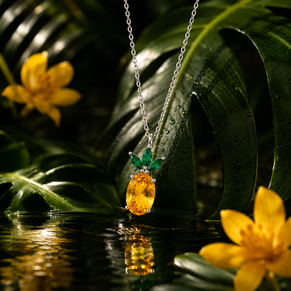 Pineapple Necklace for Women (92.5 Sterling Silver)