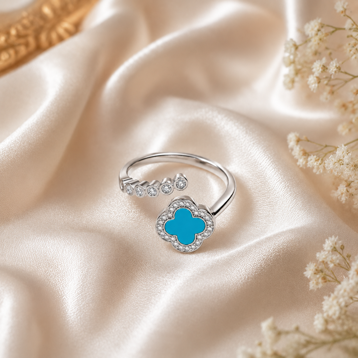Blue Zircons 925 Sterling Silver Toe Ring for Women