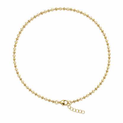 Minimalist Gold Bead Chain Anklet