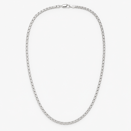 925 Sterling Silver Men's Bismark Link Chain Necklace