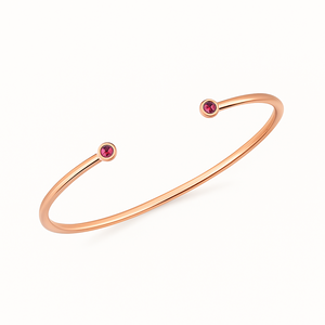 Iris Bangle – Bezel Set Moissanite Open Bangle in 925 Sterling Silver