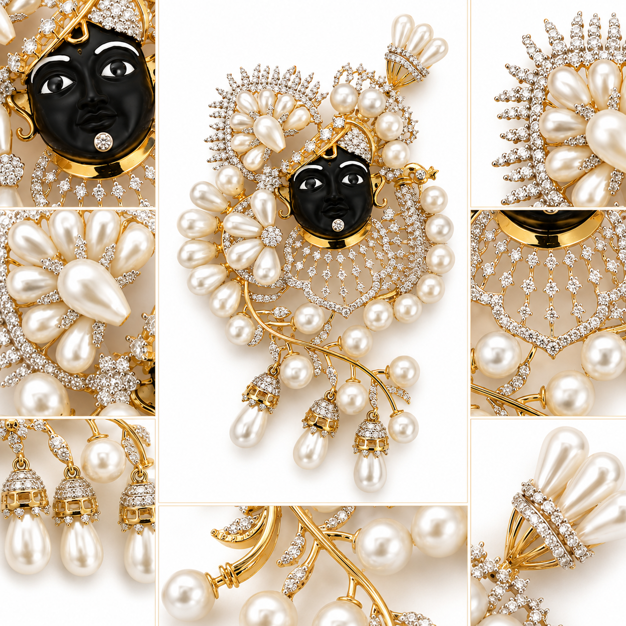 Krishna Shyam Ratna Heritage Brooch Pendant