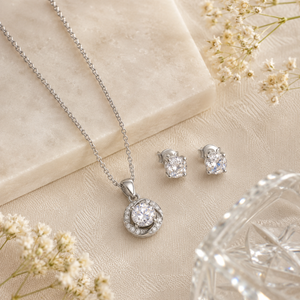 MK7 Sterling Silver Pendant Set