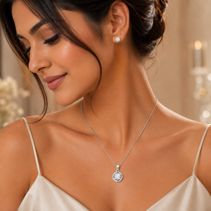 MK7 Sterling Silver Pendant Set