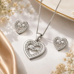 The Mom- Silver Pendent Set With Chain for Women (92.5 Sterling Silver)