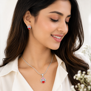 Fuchsia Blaze Pendent Set for Women