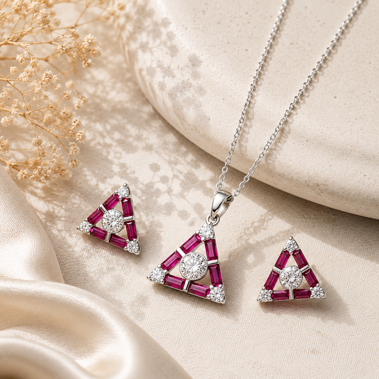 The Apex Triangle Pendent Set for Women