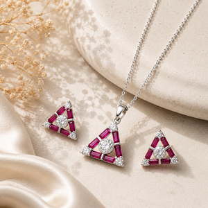 The Apex Triangle Pendent Set for Women