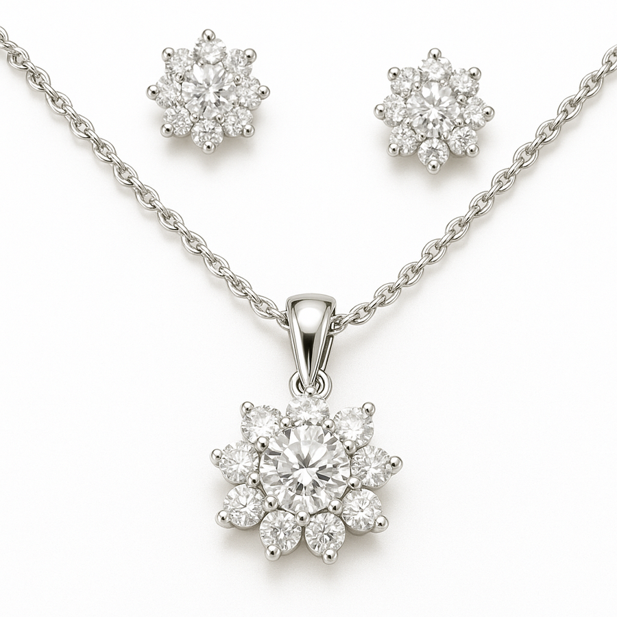 MK1 Sterling Silver Pendant Set