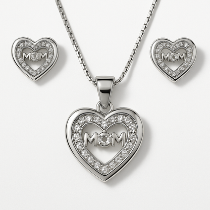 The Mom- Silver Pendent Set With Chain for Women (92.5 Sterling Silver)