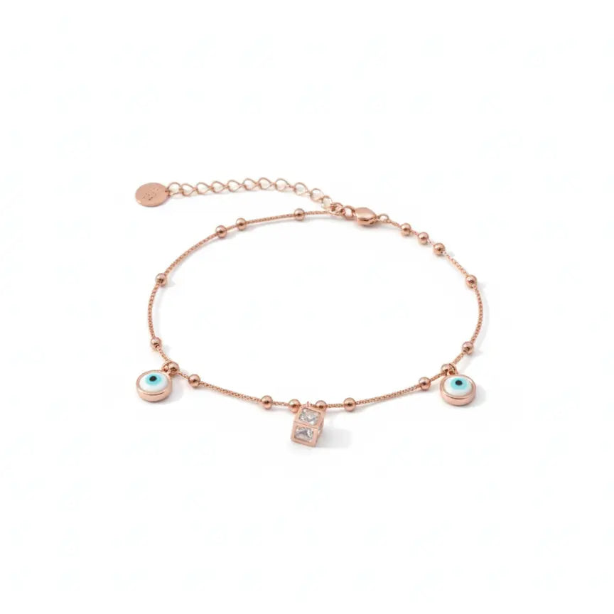 Cubic evil eye anklet 925 Silver - Rivansh