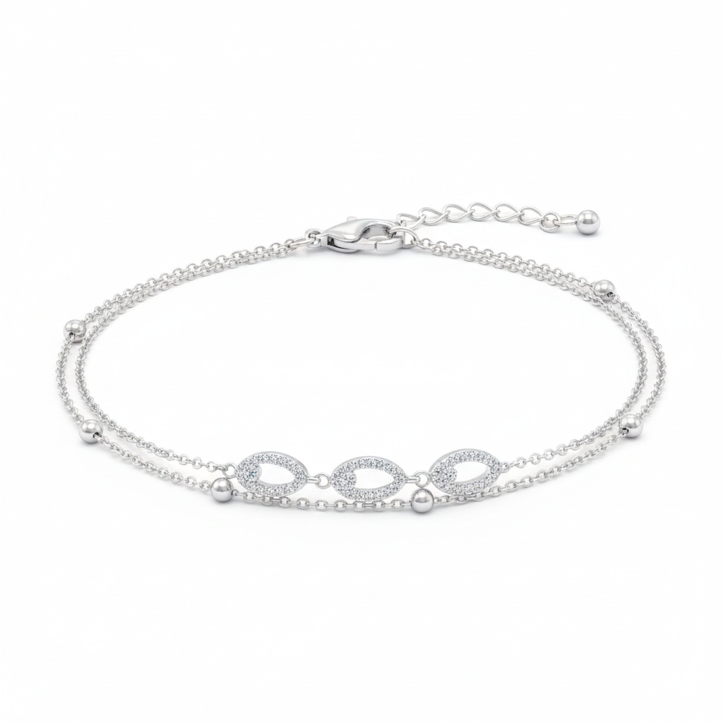 Eye Anklet for Women on white  - Rivansh