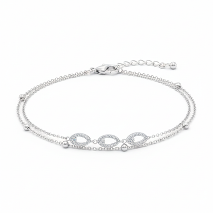 Eye Anklet for Women on white  - Rivansh