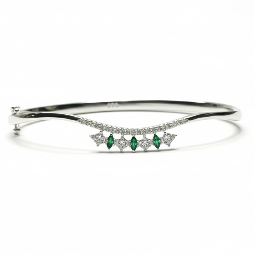 The Lumière Sterling Silver Cuff Bracelet for Women
