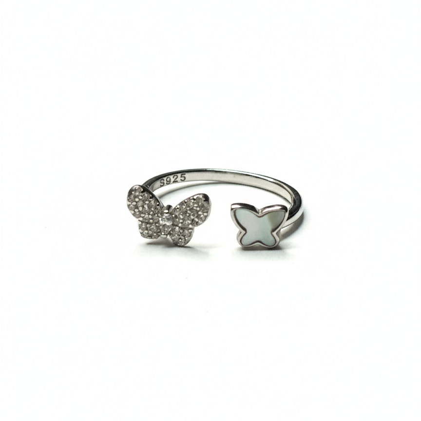 M Sterling Silver Ring for Girls/Women
