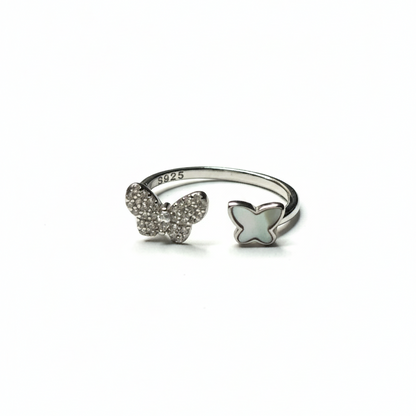 M Sterling Silver Ring for Girls/Women