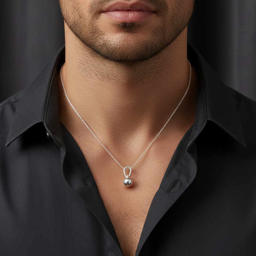 Silver Ball Pendant (92.5 Sterling Silver)