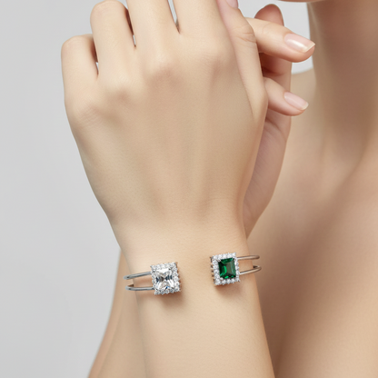 Two Souls ME Sterling Silver Cuff Bracelet for Women