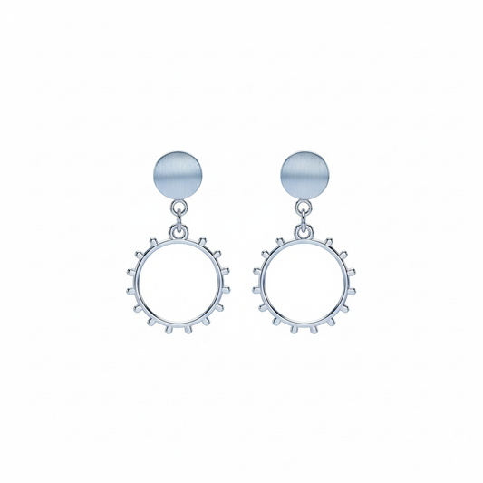 Single Hoop 925 Sterling Silver Earrings for Women - Rivansh