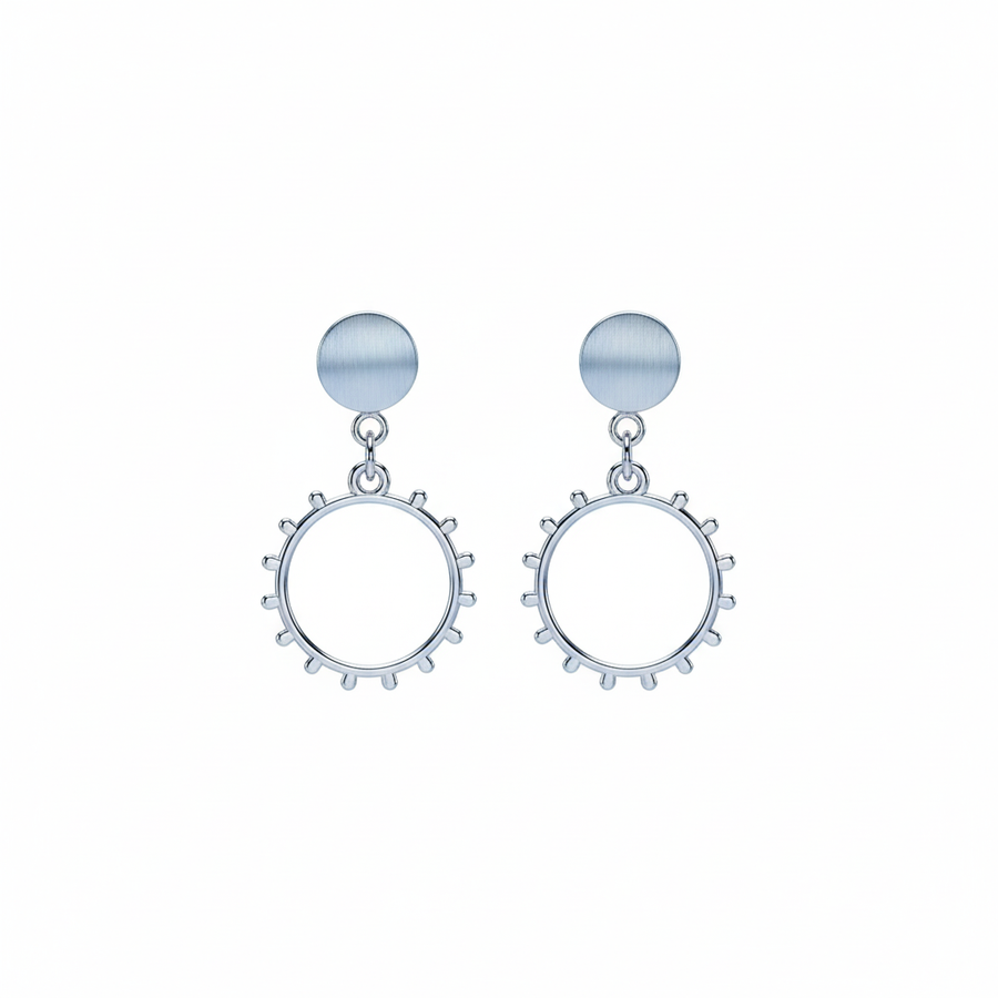 Single hoop Silver Earrings for Women
