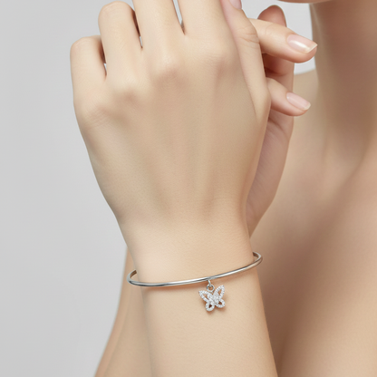 The Zenith Butterfly Sterling Silver Cuff Bracelet for Women