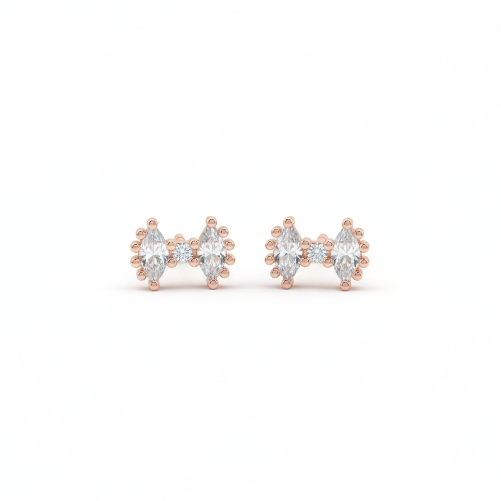 Zircon's Silver Earrings for Girls/Women (Gold Plated)
