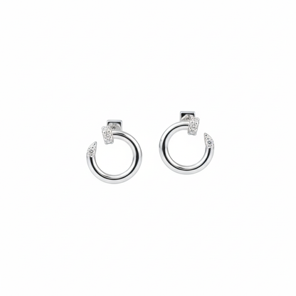 Sem-Circle Sterling Silver Earrings for Girls/Women