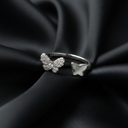 M Sterling Silver Ring for Girls/Women