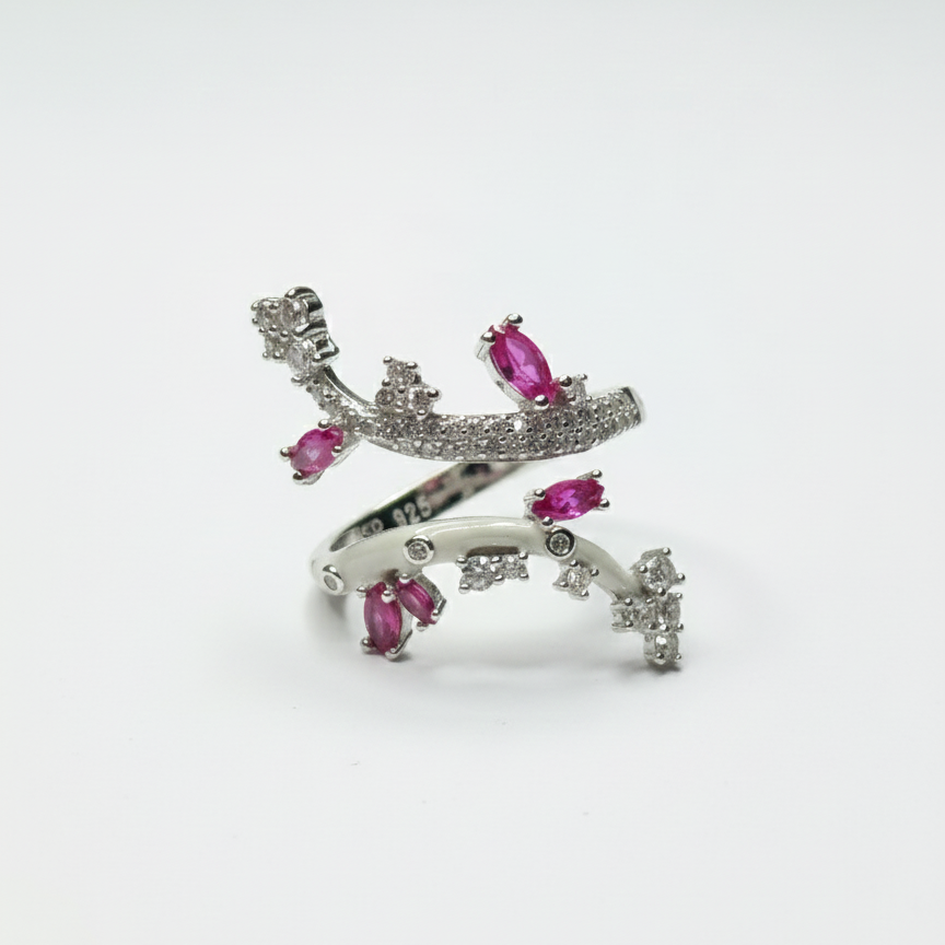 Luna Open Halo 92.5 Sterling Silver Ring