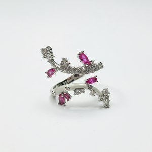 Luna Open Halo 92.5 Sterling Silver Ring