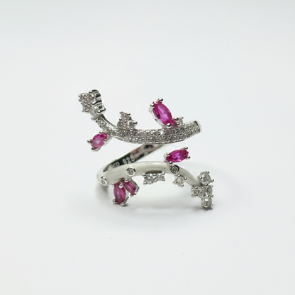 Luna Open Halo 92.5 Sterling Silver Ring