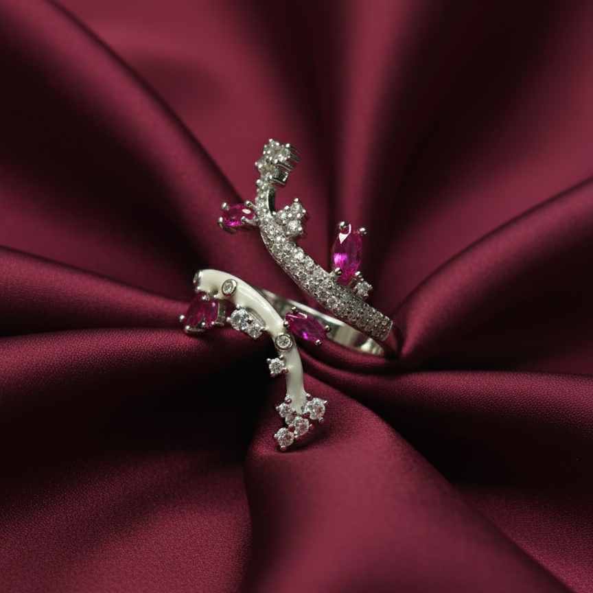 Luna Open Halo 92.5 Sterling Silver Ring