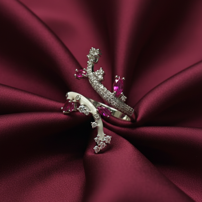 Luna Open Halo 92.5 Sterling Silver Ring