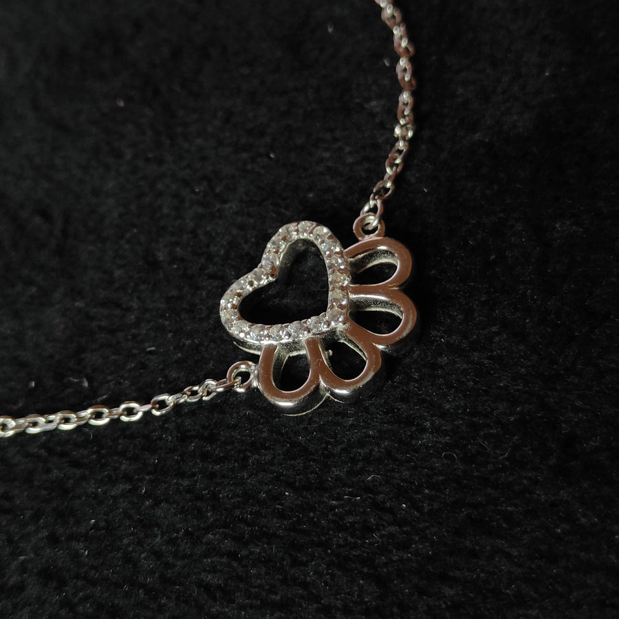 Silver Radiant Heart Bracelet
