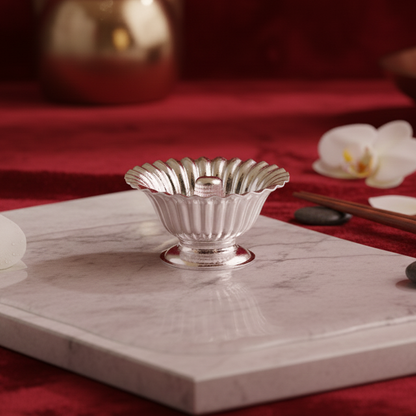 Pure Silver Diya for Pooja