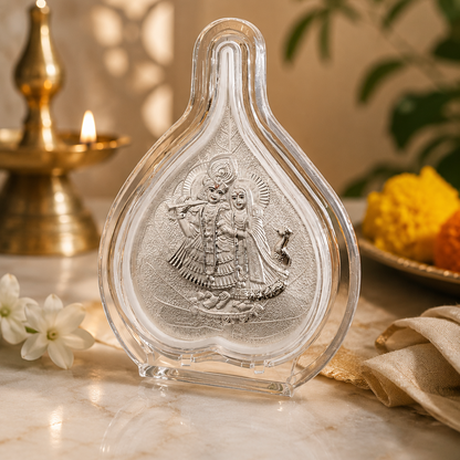 Radha Krishna Pure Silver Idol