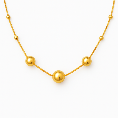 Rivansh 18-Inch Ball Design Sterling Silver Necklace - Rivansh