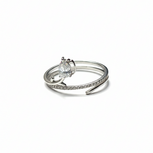 Rivansh 925 Silver Starburst AAA Cubic Zirconia Ring