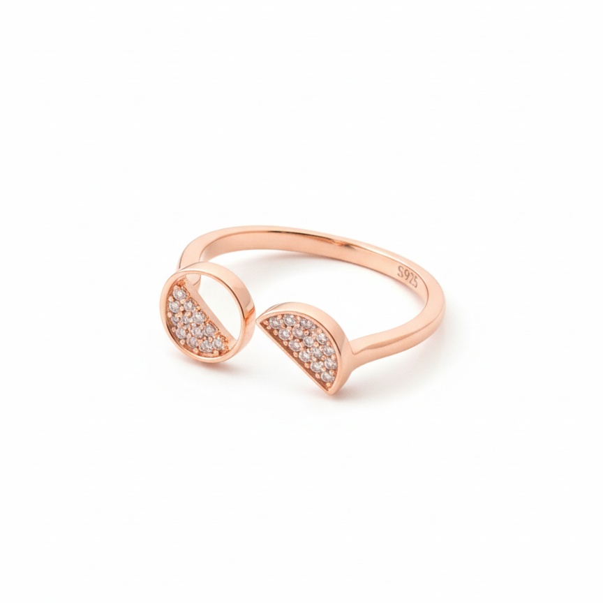 Rivansh petite bloom floral ring in hallmarked 925 fine silver showcasing a cluster blossom arrangement.