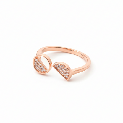 Rivansh petite bloom floral ring in hallmarked 925 fine silver showcasing a cluster blossom arrangement.