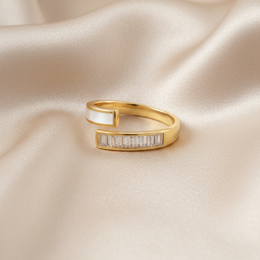 Rivansh star solitaire ring in pure 925 silver featuring a micro-polished twisted rope band setting on theme background