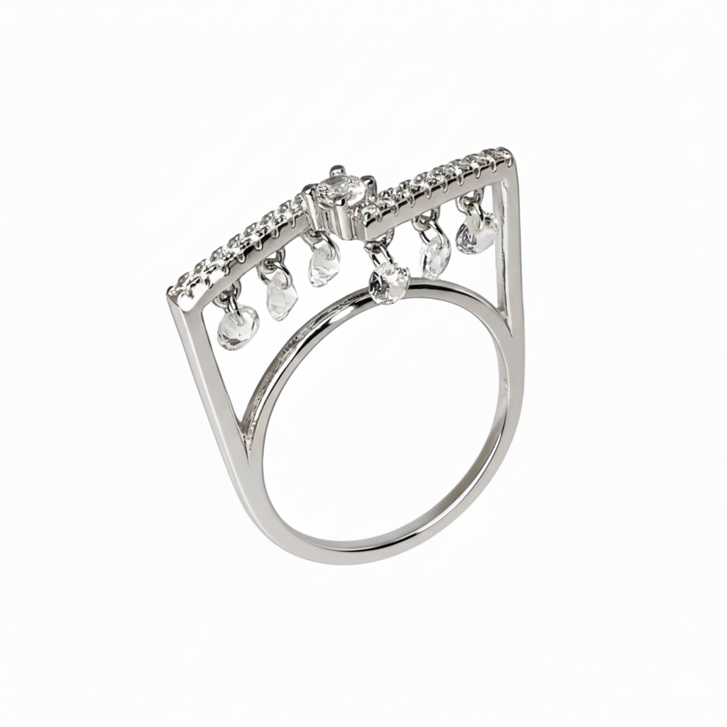 Rivansh timeless purity classic unadorned stacking band ring in polished 925 fine silver.
