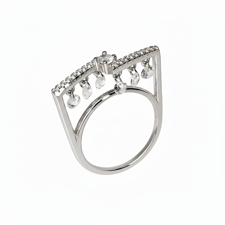 Rivansh timeless purity classic unadorned stacking band ring in polished 925 fine silver.