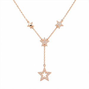 Twinkle Trail Rose Gold Necklace