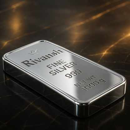 Sliver Brick | Rivansh Jewels | 925 Sterling Silver Jewelry Store | Rivansh.co | Luxury Sterling Silver Jewellery Online